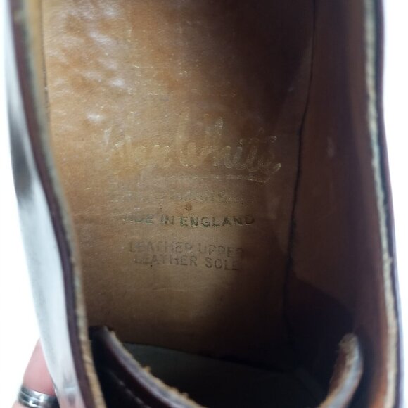 John White Lyon Derby Brown Leather Shoes Mens Size 7 (Made in England) - Picture 12 of 14